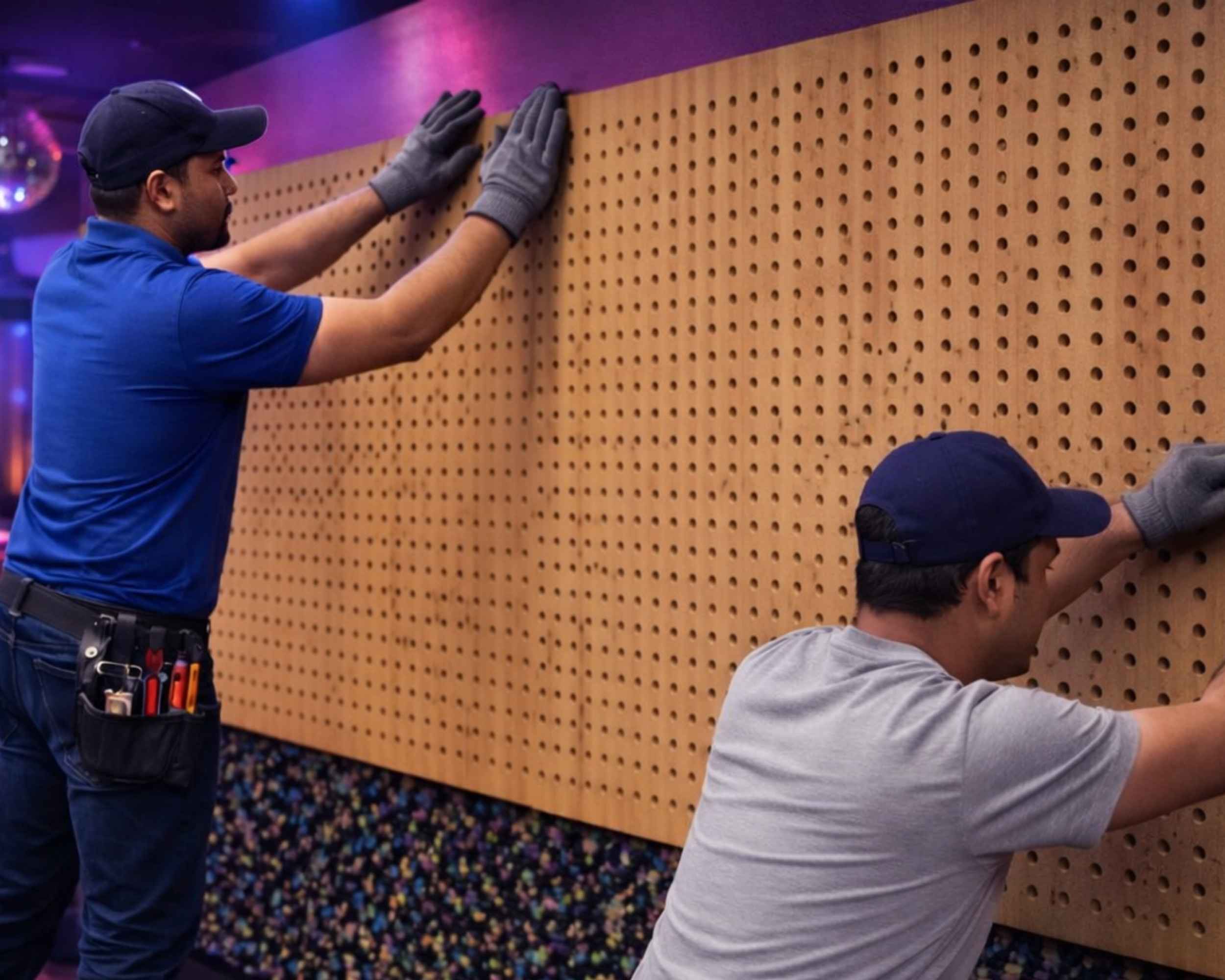 Wooden acoustic panels